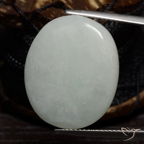 27.95ct Natural Medium Green Jadeite, Oval, Translucent