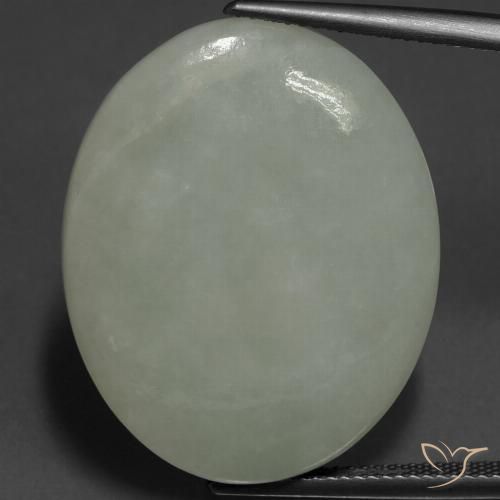 40.64 ct Green Jadeite, 28.1 x 22.5 mm Oval Cut From Myanmar, Photo A