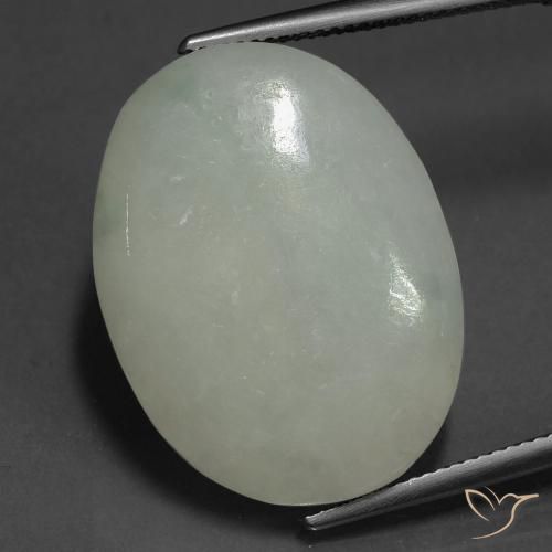 39.75 ct Green Jadeite, 26.1 x 19.5 mm Oval Cut From Myanmar, Photo A