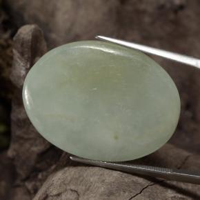 37.62 ct Green Jadeite Stone, Natural Jadeite in Oval Cabochon Shape for Sale