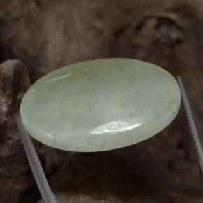Jadeite Gemstone in 29 x 22.2 mm Size for Sale, Jadeite Stone in Grayish Green Color