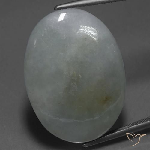 40.64 ct Green Jadeite, 29.1 x 21.4 mm Oval Cut From Myanmar, Photo A