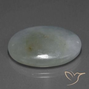 40.64 ct Green Jadeite Stone, Natural Jadeite in Oval Cabochon Shape for Sale