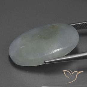 Jadeite Gemstone in 30 x 22 mm (calibrated) Size for Sale, Jadeite Stone in Medium Green Color