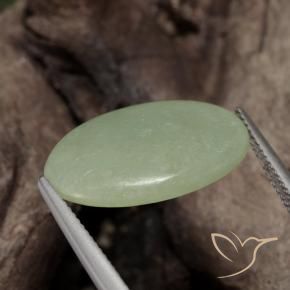 Jadeite Gemstone in 20.4 x 16.2 mm Size for Sale, Jadeite Stone in Olive Green Color