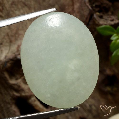 13.03ct Natural Olive Green Jadeite, Oval, Translucent