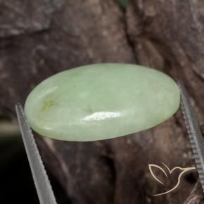Jadeite Gemstone in 19.1 x 14.6 mm Size for Sale, Jadeite Stone in Grey Green Color