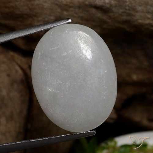 13.33 ct Gray Jadeite, 19.6 x 15.1 mm Oval Cut From Myanmar, Photo A