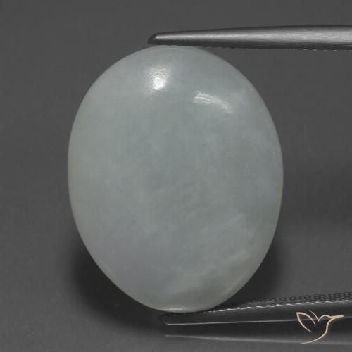 24.18 ct Gray Jadeite, 22.6 x 18 mm Oval Cut From Myanmar, Photo A
