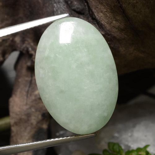 Medium Green Jadeite Gem - 22.6ct Oval Cabochon (ID: 420284)