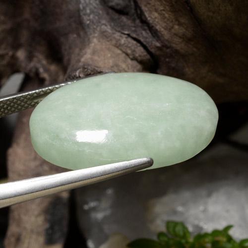 Jadeite Gemstone in 23 x 15.7 mm Size for Sale, Jadeite Stone in Medium Green Color