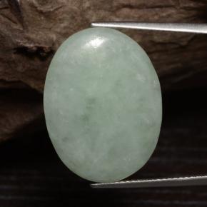 Medium Green Жадеит Камень - 18.3ct Овал Кабошон (ID: 420286)