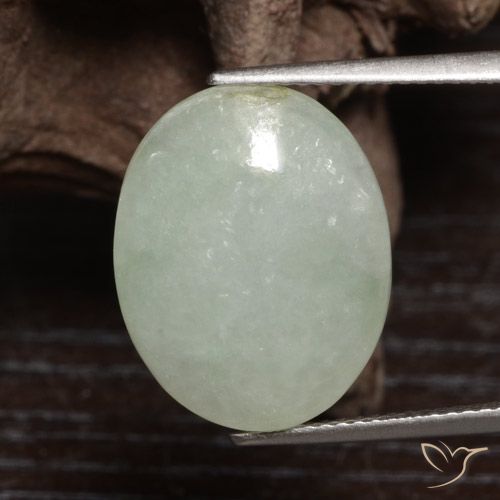 10.40ct Natural Light Green Jadeite, Oval, Translucent