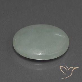 10.74 ct Green Jadeite Stone, Natural Jadeite in Oval Cabochon Shape for Sale