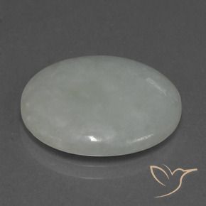 10.86 ct Green Jadeite Stone, Natural Jadeite in Oval Cabochon Shape for Sale