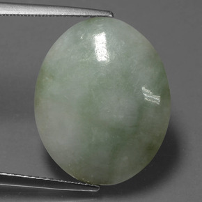 Warm Green Жадеит Камень - 13.6ct Овал Кабошон (ID: 420606)