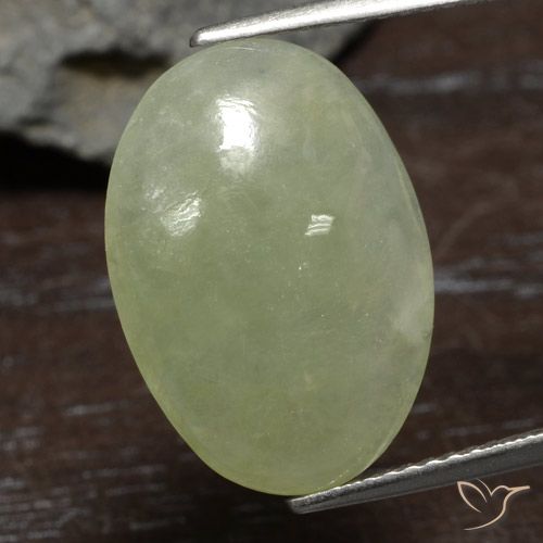 8.37ct Natural Olive Green Jadeite, Oval, Translucent