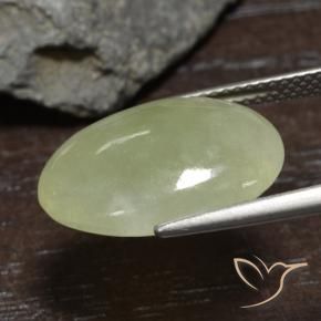 Jadeite Gemstone in 17.7 x 12.4 mm Size for Sale, Jadeite Stone in Olive Green Color