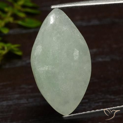 6.77ct Natural Light Hazel Green Jadeite, Marquise, Translucent