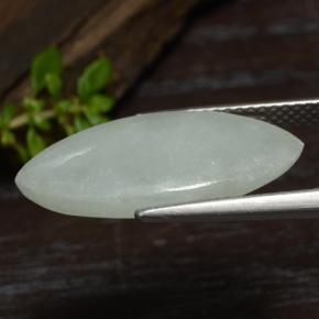 Jadeite Gemstone in 21 x 9.4 mm Size for Sale, Jadeite Stone in Light Green Color