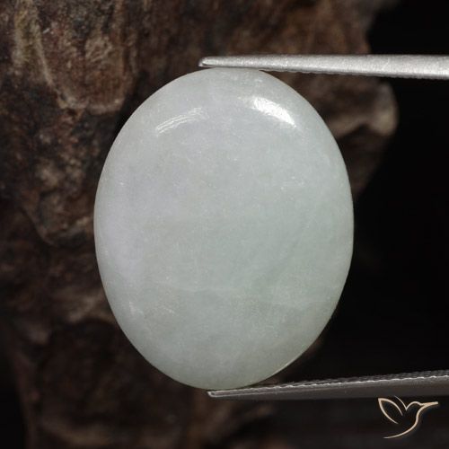 16.93 ct Green Jadeite, 22.2 x 17.9 mm Oval Cut From Myanmar, Photo A