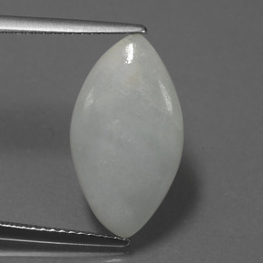 4.26 ct Green Jadeite Gemstone, Jadeite Gem in Marquise Cabochon Shape for Sale.