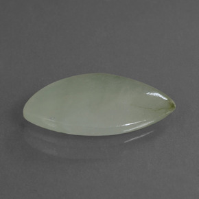 4.88 ct Green Jadeite Stone, Natural Jadeite in Marquise Cabochon Shape for Sale
