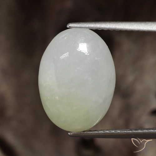 8.25ct Natural Warm Light Green Jadeite, Oval, Translucent