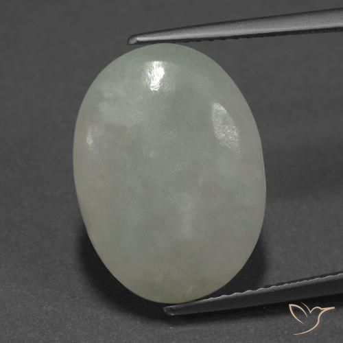 9.31ct Natural Medium Green Jadeite, Oval, Translucent