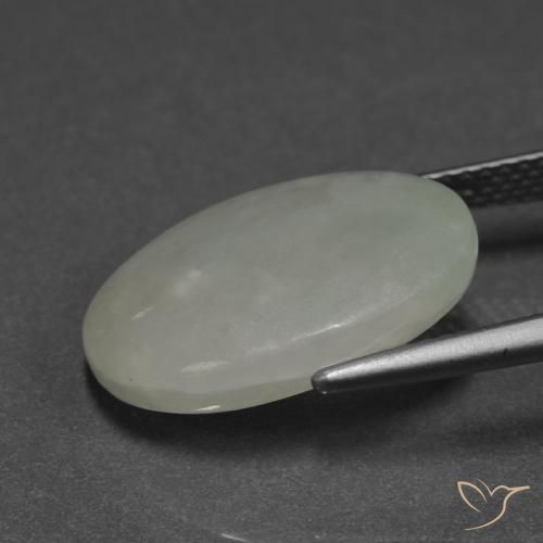 Jadeite Gemstone in 18 x 13 mm (calibrated) Size for Sale, Jadeite Stone in Medium Green Color