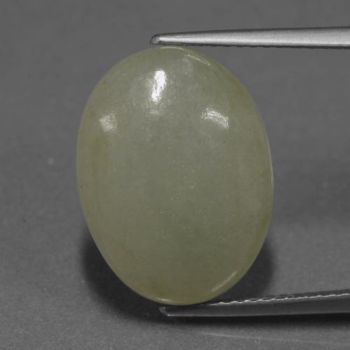 Greenish Yellow Jadeite Gem - 11.3ct Oval Cabochon (ID: 422614)
