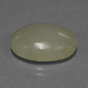 11.32 ct Yellow Jadeite Stone, Natural Jadeite in Oval Cabochon Shape for Sale