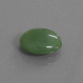 2.77 ct Green Jadeite Stone, Natural Jadeite in Oval Cabochon Shape for Sale