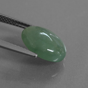 Jadeite Gemstone in 12 x 10 mm (calibrated) Size for Sale, Jadeite Stone in Green Color