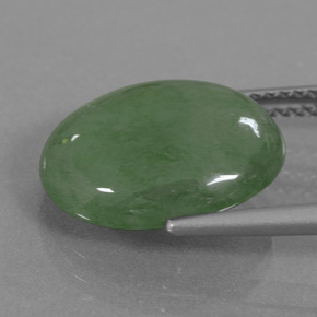 Jadeite Gemstone in 14.5 x 11.3 mm Size for Sale, Jadeite Stone in Green Color