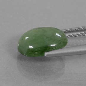 Jadeite Gemstone in 10 x 8 mm (calibrated) Size for Sale, Jadeite Stone in Green Color