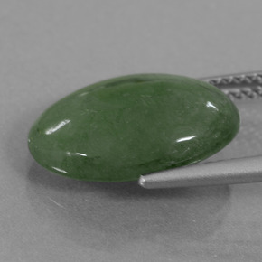 Jadeite Gemstone in 15.1 x 10.6 mm Size for Sale, Jadeite Stone in Green Color