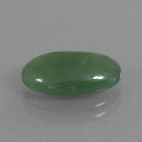 4.00 ct Green Jadeite Stone, Natural Jadeite in Oval Cabochon Shape for Sale