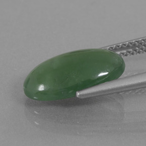 Jadeite Gemstone in 13.3 x 8 mm Size for Sale, Jadeite Stone in Green Color