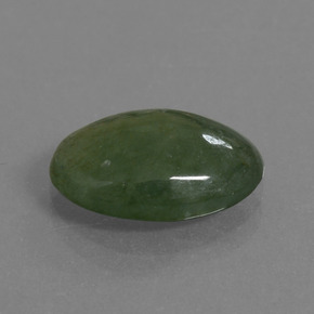 4.63 ct Green Jadeite Stone, Natural Jadeite in Oval Cabochon Shape for Sale