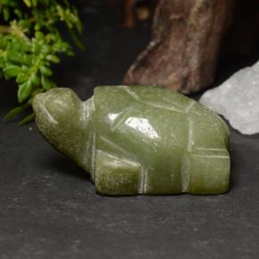 76.6ct Carved Turtle Green Jadeite for sale thumb image of 76.6ct Carved Turtle Green Jadeite (ID: 470459)