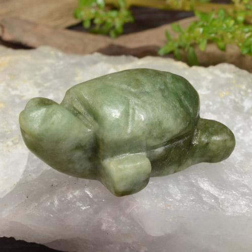 Jadeite Gemstone in 34.3 x 22.1 mm Size for Sale, Jadeite Stone in Warm Green Color