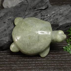 312.76 ct Green Jadeite Stone, Natural Jadeite in Carved Turtle Shape for Sale