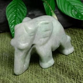 Jadeite Gemstone in 38.6 x 17.6 mm Size for Sale, Jadeite Stone in Pale Green Color