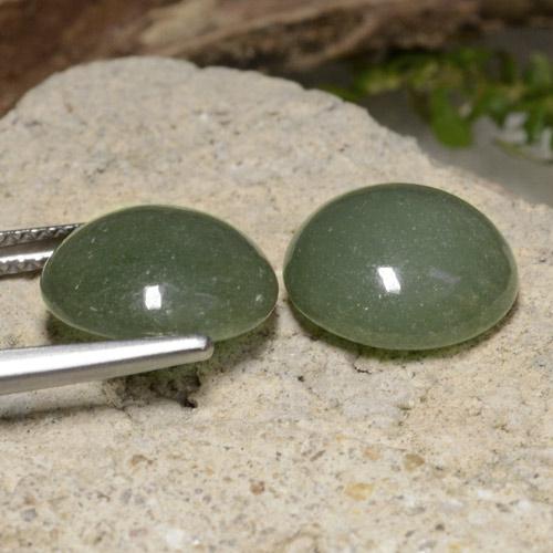 Jadeite Gemstones in 12 mm (calibrated) Size for Sale, Jadeite Stones in Green Color