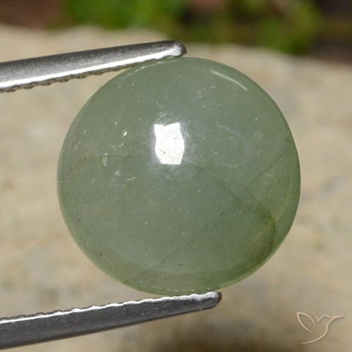 Giadeite verde taglio rotondo da 5,81 ct dal Myanmar, dimensione 11,5mm, pietra preziosa naturale non trattati , purezza Translucent, Giadeite Cabochon rotondo da 1 pz, durezza Mohs di 6 - 6,5, Photo A