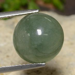 Pale Pine Green Жадеит Камень - 7.2ct Круглый Кабошон (ID: 470712)