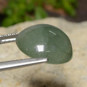 Jadeite Gemstone in 12 mm (calibrated) Size for Sale, Jadeite Stone in Pale Pine Green Color