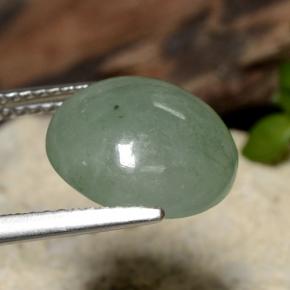 Jadeite Gemstone in 12 mm (calibrated) Size for Sale, Jadeite Stone in Medium Light Green Color