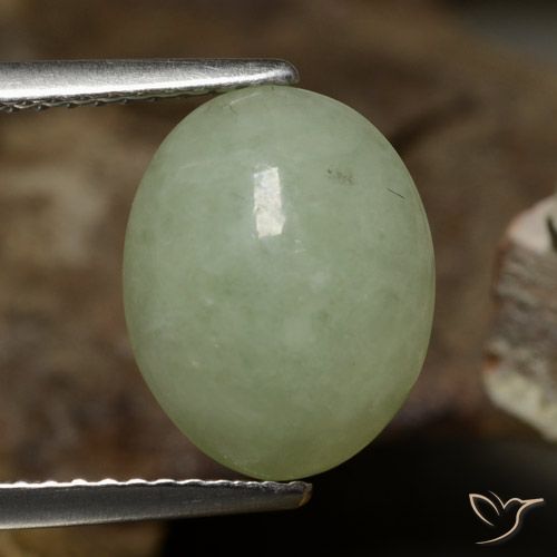 4.89 ct Green Jadeite, 11.8 x 9.2 mm Oval Cut From Myanmar, Photo A